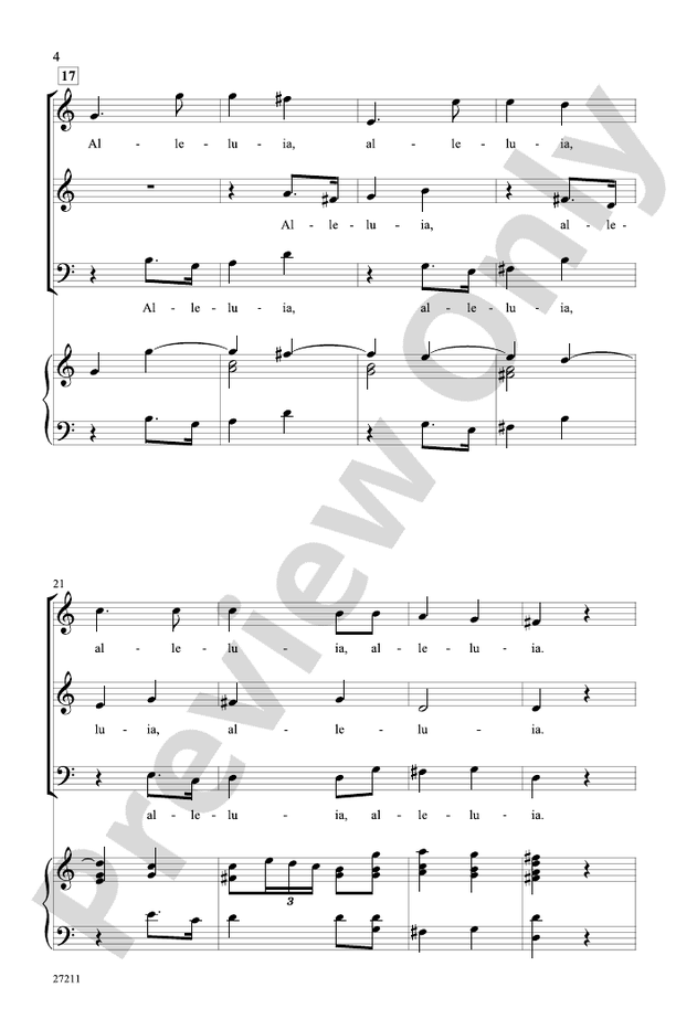 Alleluia (from Veni Sancte Spiritus) - SAB Choral Octavo (Digital Download)