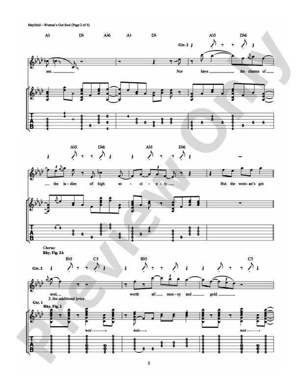 Woman's Got Soul - Guitar TAB (Digital Download)
