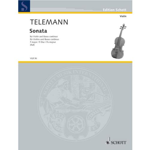 Telemann - Sonata in FMaj (Essercizi Musici) - Violin/Piano Accompaniment Schott VLB36