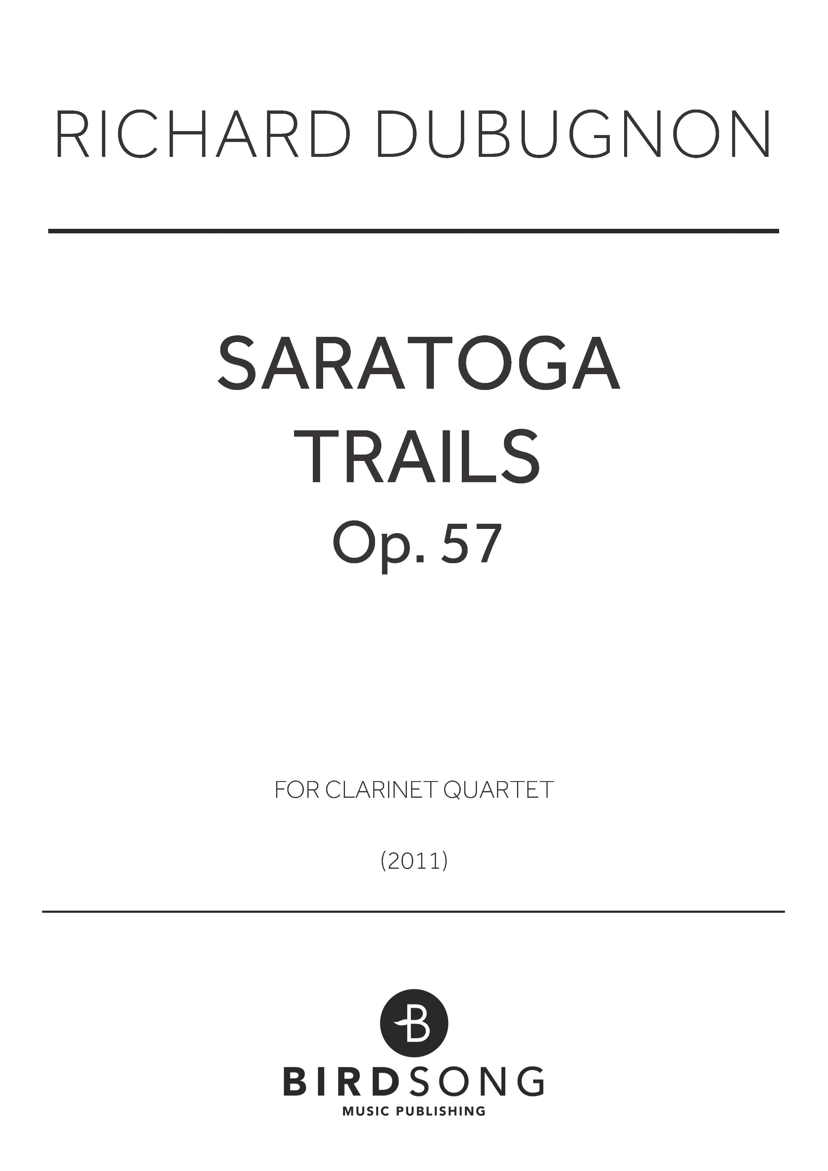 Saratoga Trails - Clarinet Quartet (Digital Download)