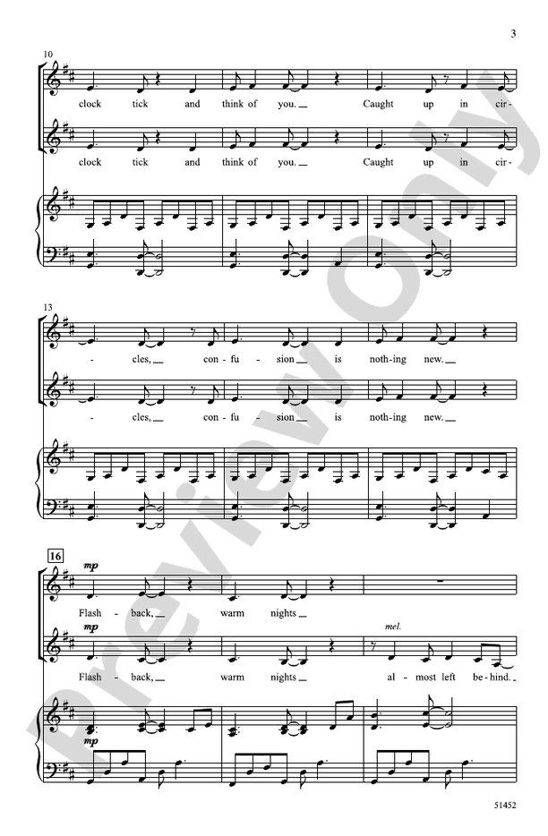 Time After Time - 2 Part Treble Choral Octavo (Digital Download)