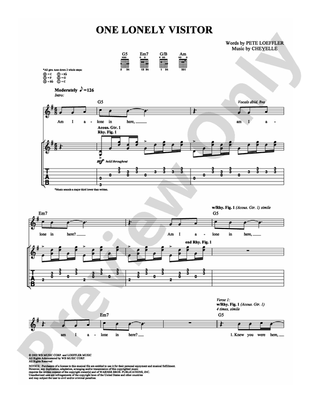 One Lonely Visitor - Guitar TAB (Digital Download)