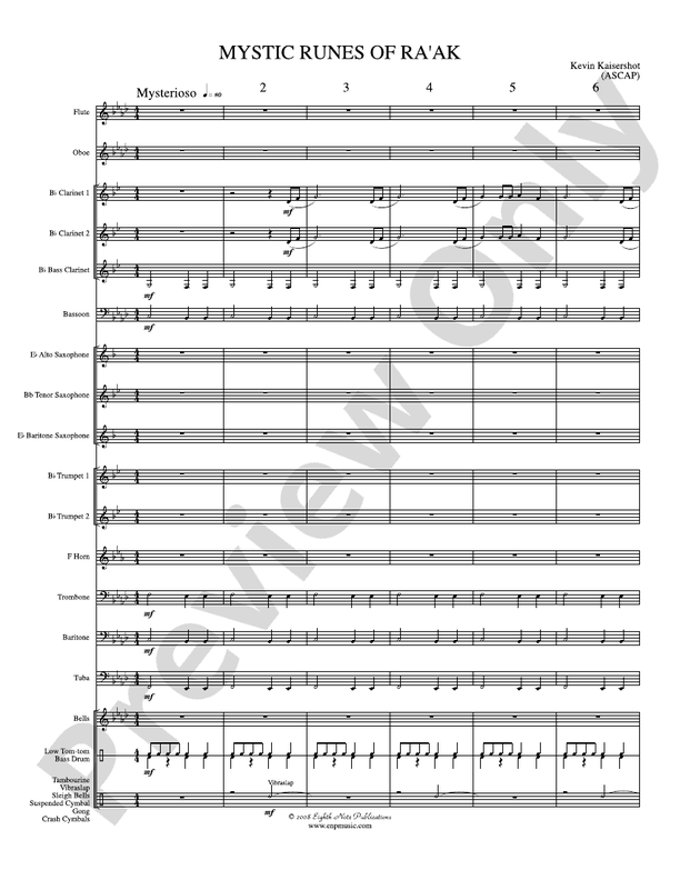 Mystic Runes of Ra‚Äôak - Concert Band Conductor Score & Parts (Digital Download)