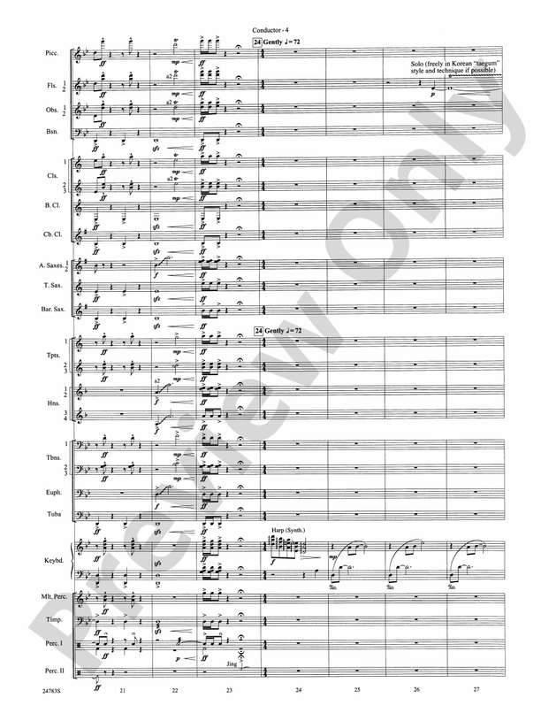 Rising Dragons - Concert Band Conductor Score & Parts (Digital Download)