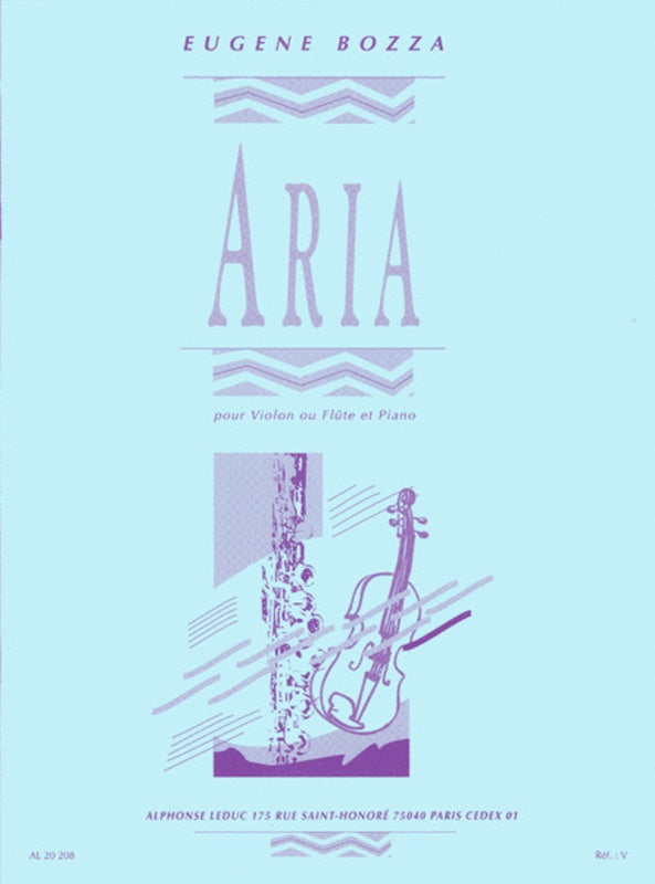 Bozza - Aria - Flute or Violin Solo Leduc AL20208