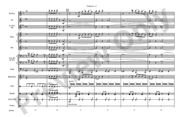 All I Wanna Do – Marching Band Conductor Score & Parts (Digital Download)