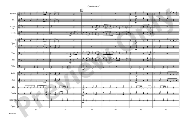 Cartoon Show, Part 2 – Marching Band Conductor Score & Parts (Digital Download)