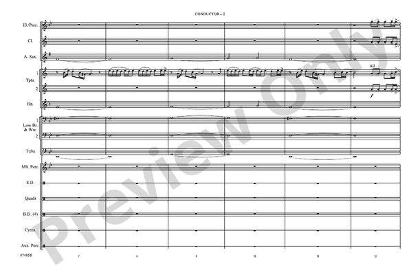 Natural – Marching Band Conductor Score & Parts (Digital Download)