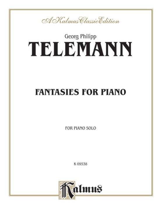 Telemann - Fantasies for Piano - Piano Solo (Digital Download)
