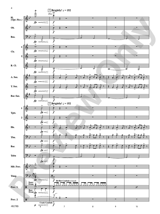 Shine Bright - Concert Band Conductor Score & Parts (Digital Download)