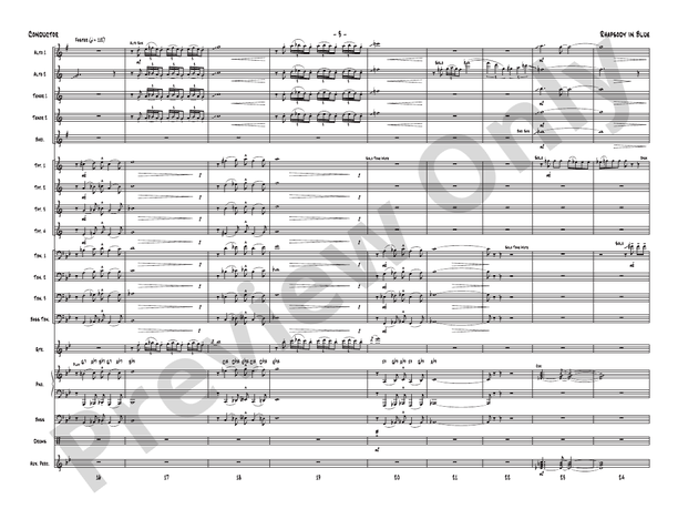 Rhapsody in Blue (Grade 6) - Jazz Ensemble Conductor Score & Parts(Digital Download)