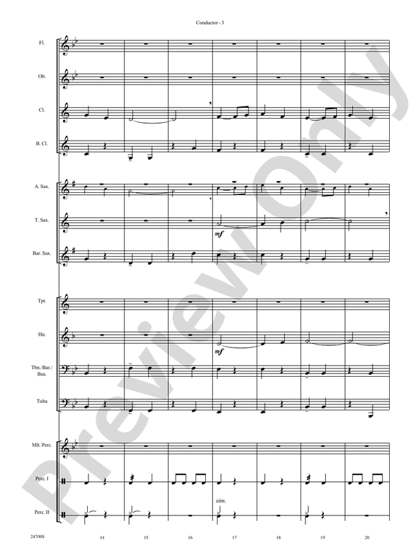 Falcons in Flight - Concert Band Conductor Score & Parts (Digital Download)
