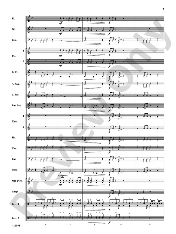 Danger Zone - Concert Band Conductor Score & Parts (Digital Download)
