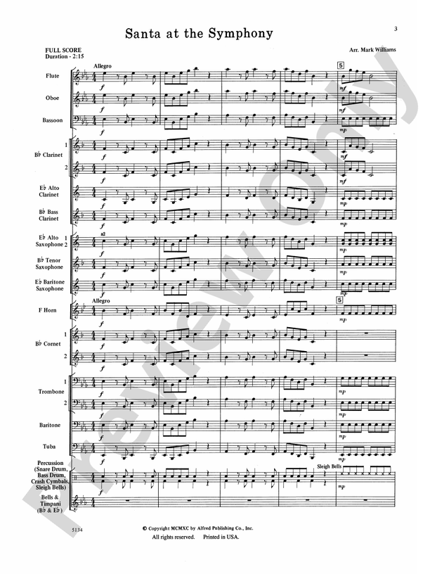 Santa at the Symphony - Concert Band Conductor Score & Parts (Digital Download)