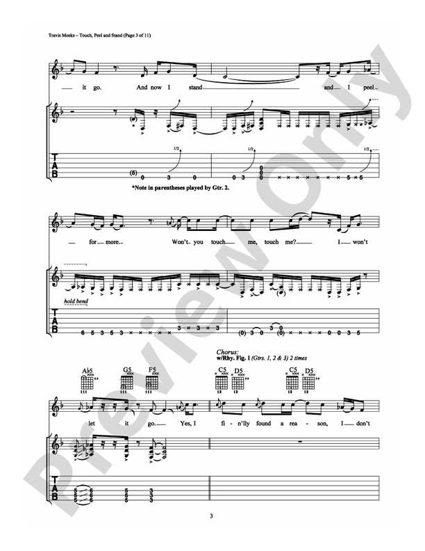 Touch, Peel and Stand - Guitar TAB (Digital Download)