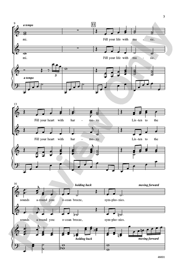 Fill Your Life with Music – SSA Choral Octavo (Digital Download)