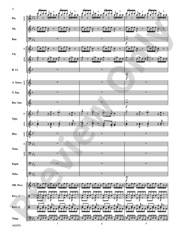 Paradiddles - Concert Band Conductor Score & Parts (Digital Download)