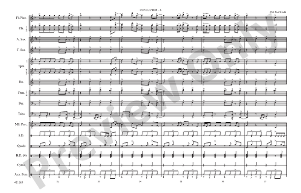 Treasure – Marching Band Conductor Score & Parts (Digital Download)