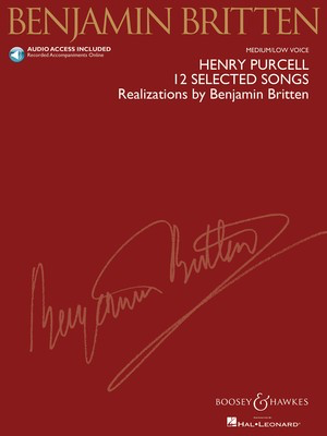 Henry Purcell: 12 Selected Songs - Realizations by Benjamin Britten Medium/Low Voice - Henry Purcell - Classical Vocal Medium/Low Voice Boosey & Hawkes /CD