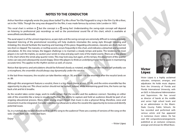 Cry Me a River - Jazz Ensemble Conductor Score & Parts (Digital Download)