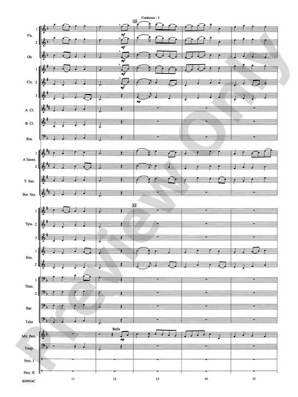 A Vaughan Williams Christmas - Concert Band Conductor Score & Parts (Digital Download)