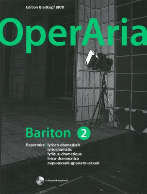 Opera Aria Baritone 2 - Lyric-dramatic - Classical Vocal Breitkopf & Hartel /CD