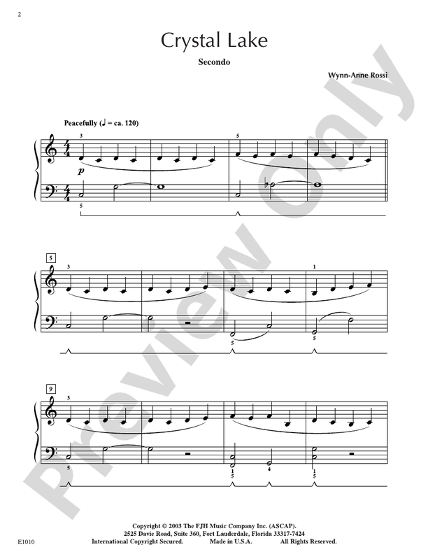 Crystal Lake - Piano (Digital Download)