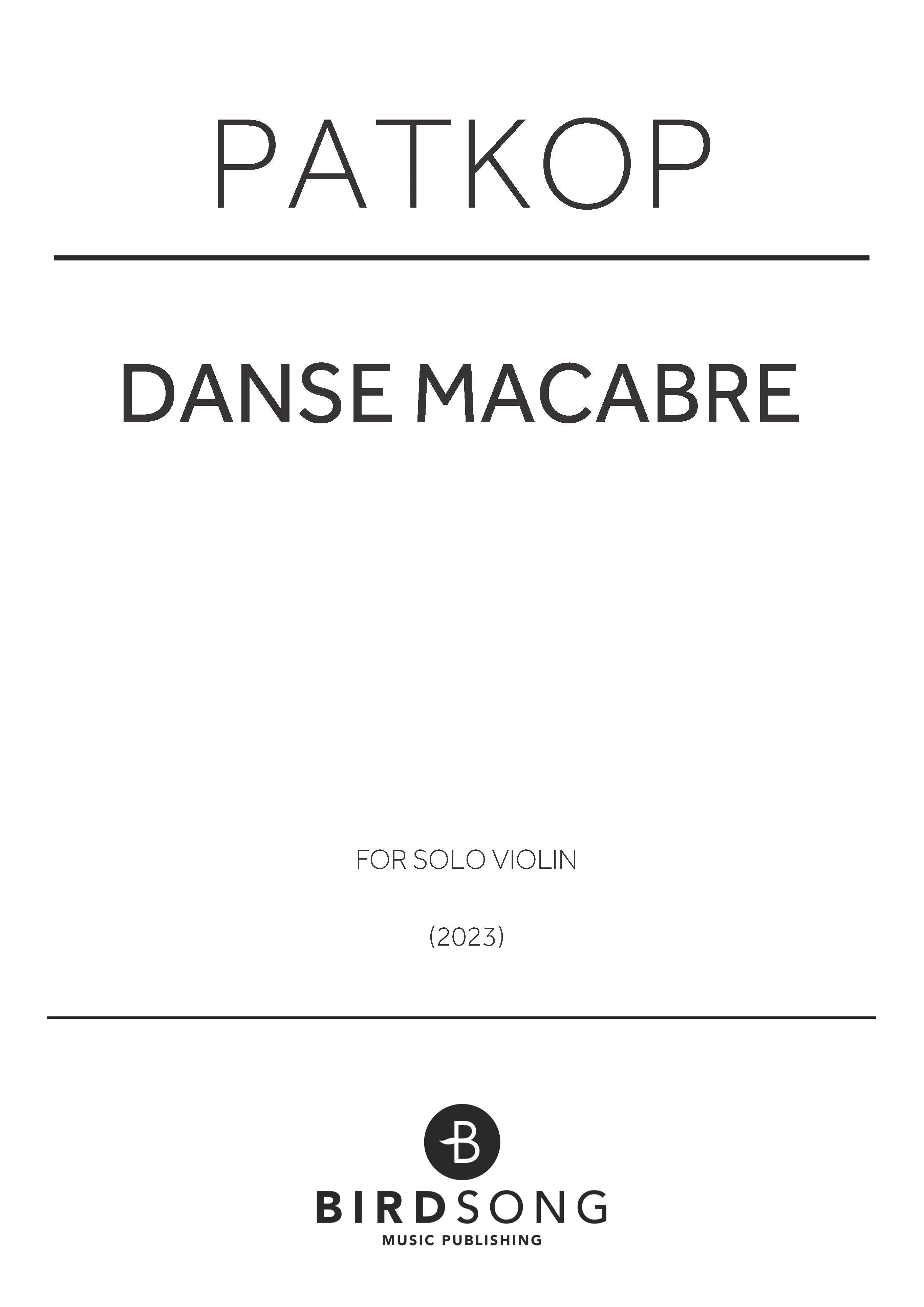 Danse Macabre - PatKop - Violin (Digital Download)
