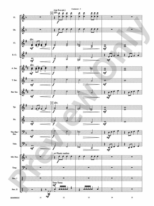 Ancient Moon - Concert Band Conductor Score & Parts (Digital Download)