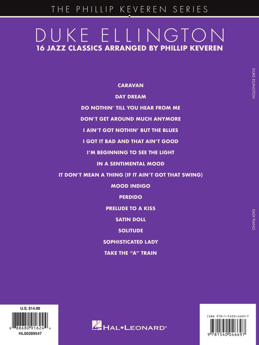 Duke Ellington - 16 Jazz Classics Arr. Phillip Keveren - Easy Piano - Hal Leonard