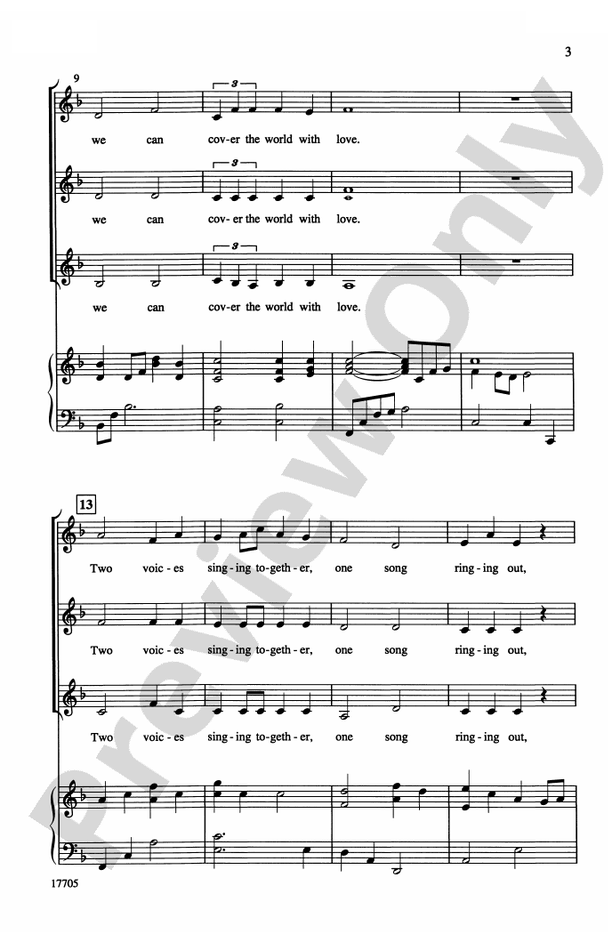 Cover the World with Love – 2-Part (with Sign Language) Choral Octavo (Digital Download)