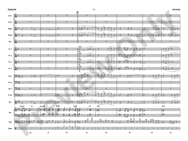 Invitation (Grade 4) - Jazz Ensemble Conductor Score & Parts(Digital Download)