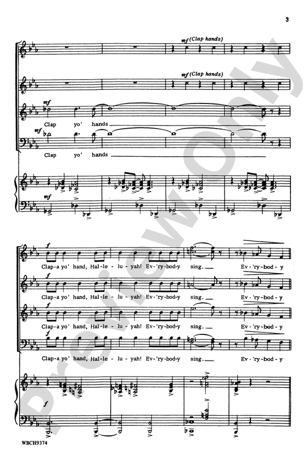 Clap Yo' Hands – SATB Choral Octavo (Digital Download)