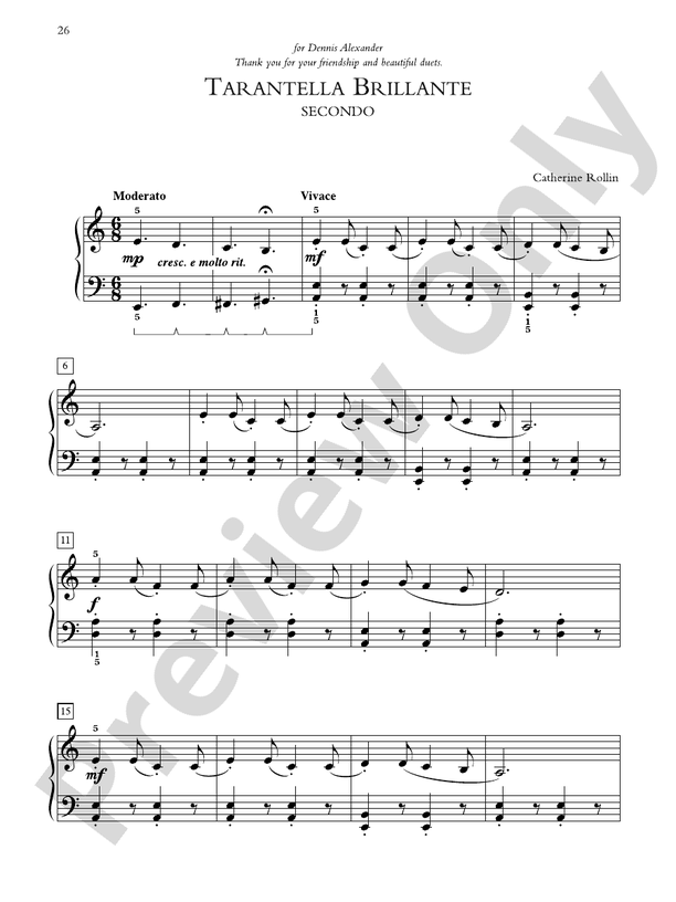 Tarantella Brillante - 1 Piano, 4 Hands (Digital Download)