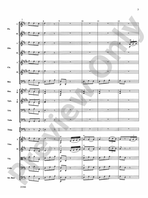 Symphony No. 4, 3rd Movement (Grade 3) – Full Orchestra Conductor Score & Parts (Digital Download)