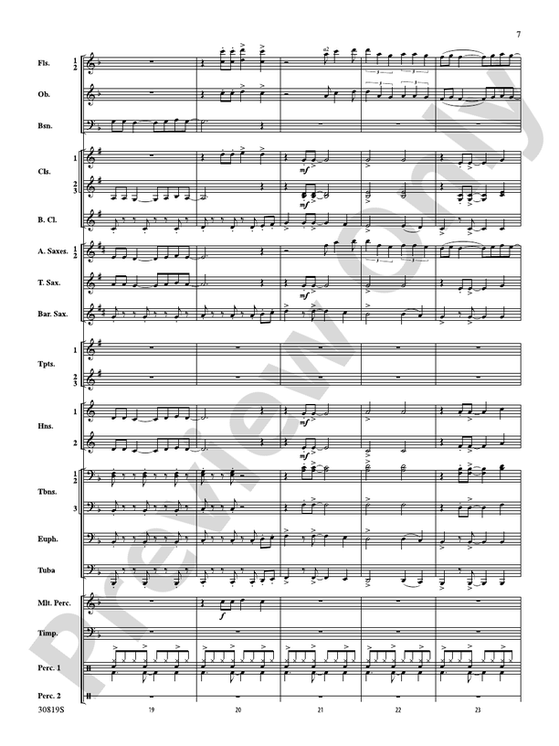 Sixties Gold - Concert Band Conductor Score & Parts (Digital Download)
