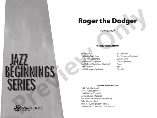 Roger the Dodger - Jazz Ensemble Conductor Score & Parts (Digital Download)