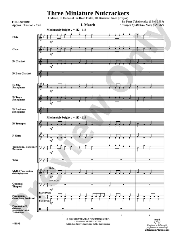 Three Miniature Nutcrackers - Concert Band Conductor Score & Parts (Digital Download)