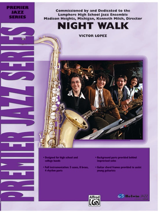 Night Walk - Jazz Ensemble Conductor Score & Parts (Digital Download)