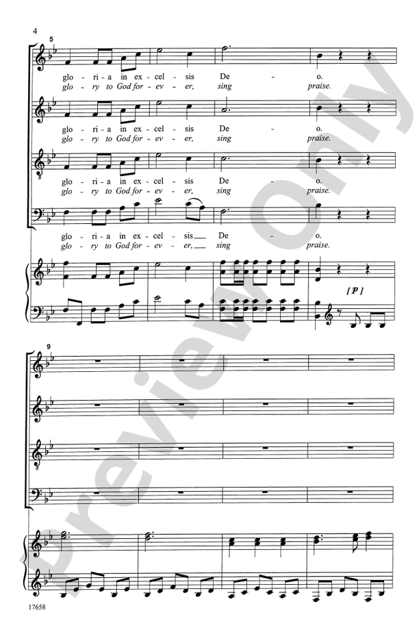 Gloria (from Mass in Time of War) – SATB Choral Octavo (Digital Download)