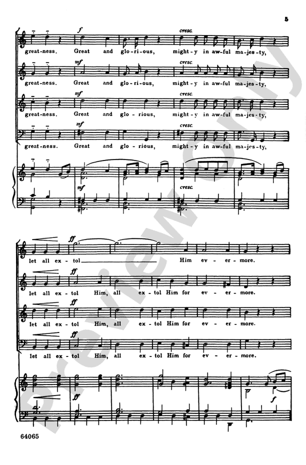 Great and Glorious – SATB Choral Octavo (Digital Download)