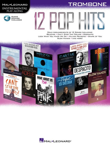 12 Pop Hits - Trombone - Trombone Online Audio - Hal Leonard