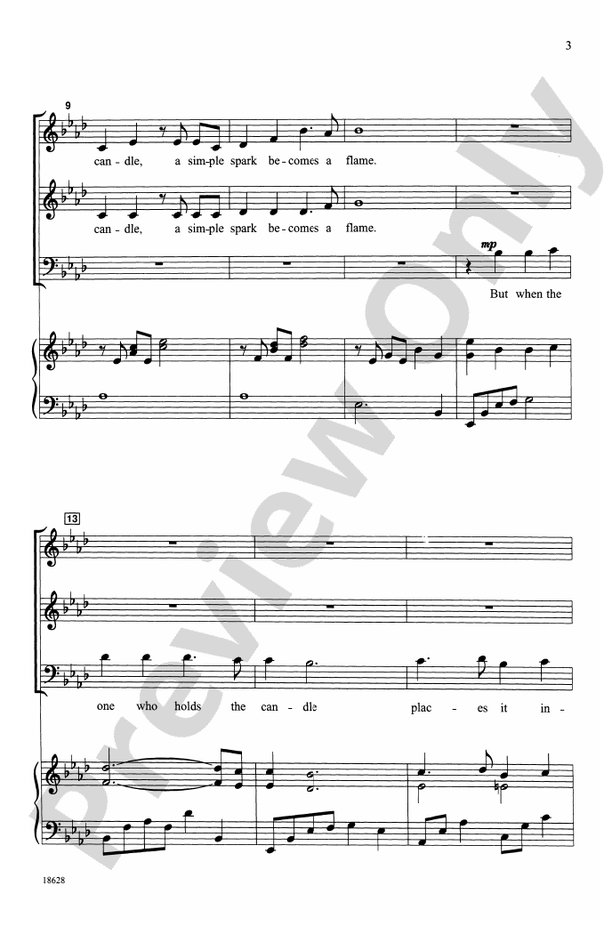 Candle in Your Heart – 3-Part Mixed Choral Octavo (Digital Download)