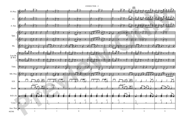 Don't Start Now – Marching Band Conductor Score & Parts (Digital Download)