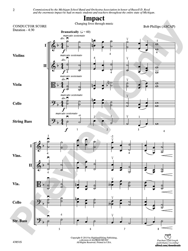 Impact – String Orchestra Conductor Score & Parts (Digital Download)