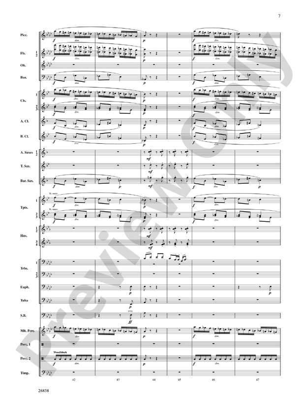 River Songs of the South - Concert Band Conductor Score & Parts (Digital Download)
