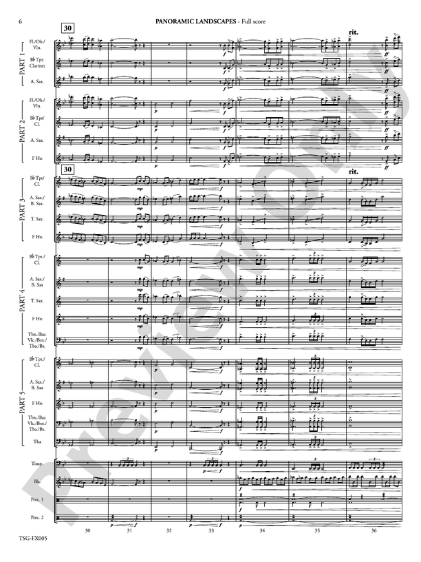 Panoramic Landscapes (Flexible Arrangement) - Concert Band Conductor Score & Parts (Digital Download)