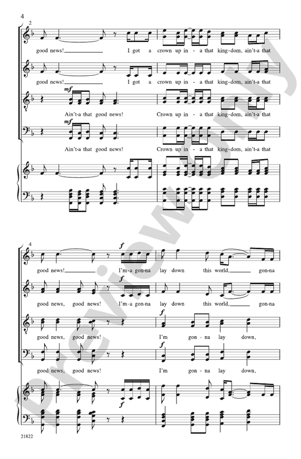 Ain't-a That Good News! - SATB divisi, a cappella Choral Octavo (Digital Download)