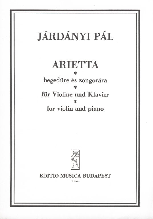 Jardanyi - Arietta - Violin/Piano Accompaniment EMB Z3249