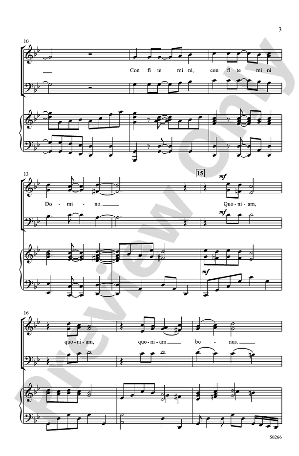 Confitemini Domino - 3 Part Mixed Choral Octavo (Digital Download)